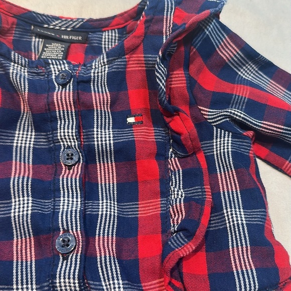 Tommy Hilfiger - LIKE NEW - Red and Blue Plaid dress - Picture 4 of 5